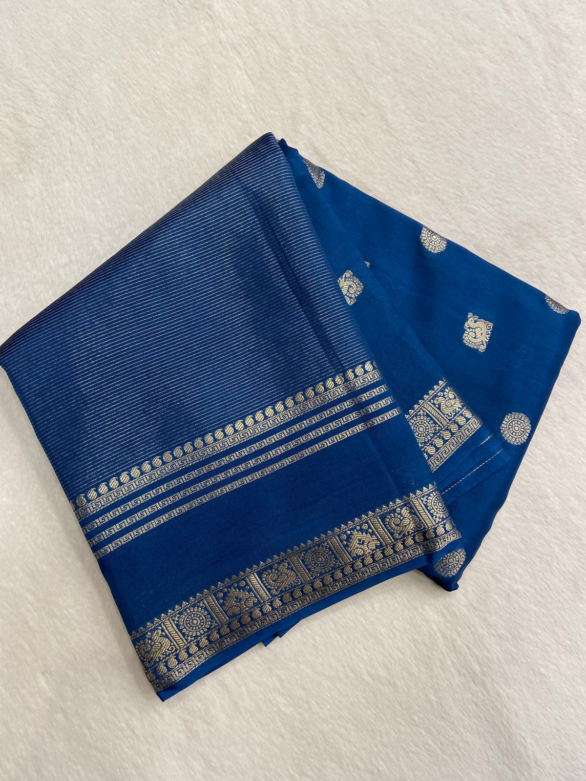 Premium Crepe Semi Mysore  Silk Saree