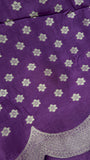 Premium Russian Silk Saree with Scalloped border