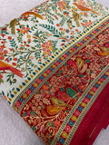 Premium Banarasi Crepe Kalamkari Saree