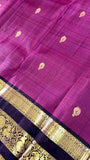 Pure 1G gold zari handloom Kanjeevaram Silk Saree- Silk mark certified- PS2396