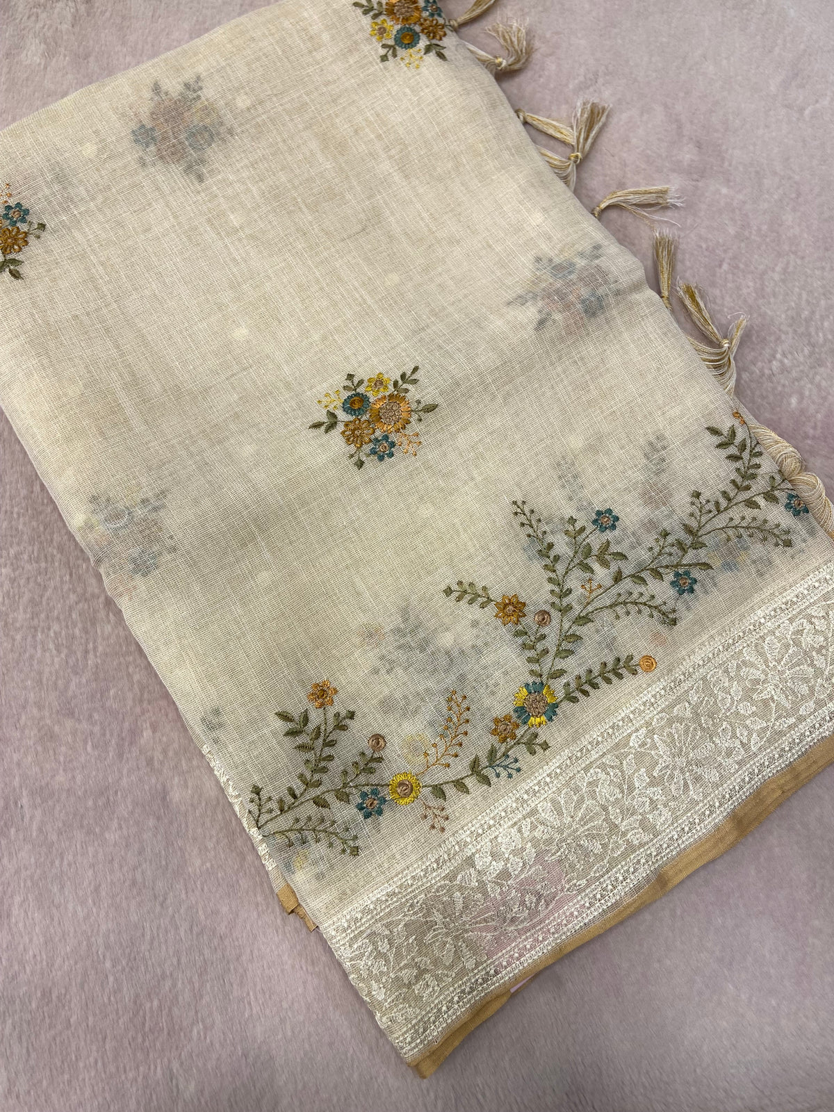 Premium Organza With Embroidery Saree