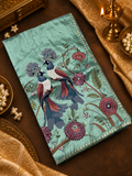 Premium Soft Chinnon Saree With Embroidery - 901982
