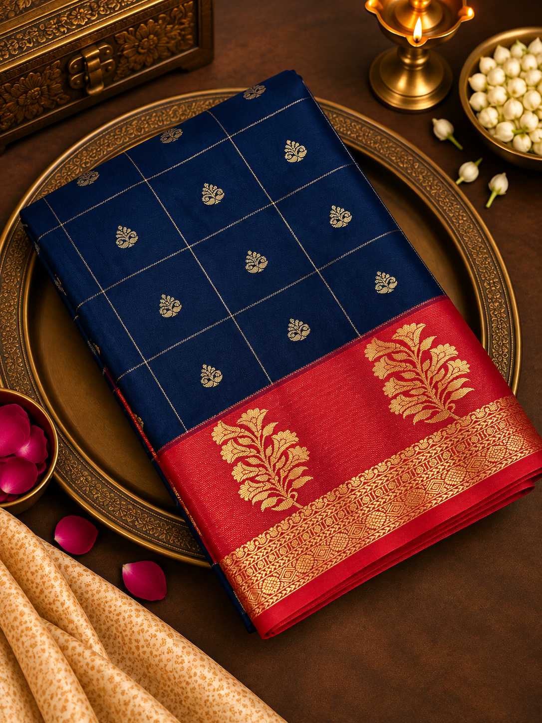 Premium Bridal Semi Kanchipuram Silk Saree - 902334