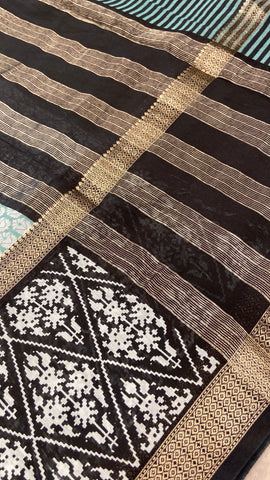 Premium Semi Chanderi Saree🩵