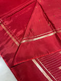Pure Mix Crepe Mysore Silk Saree (Reddish rust)