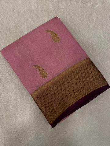 Crepe Viscose Silk Saree