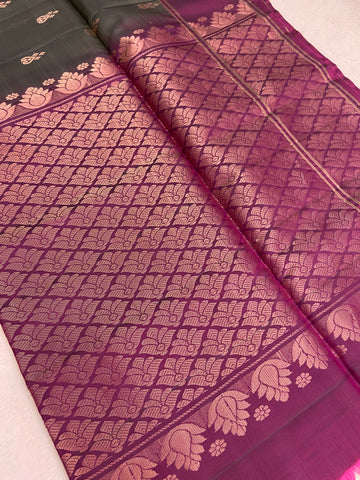Half Mix Kanjeevaram Soft Silk Saree