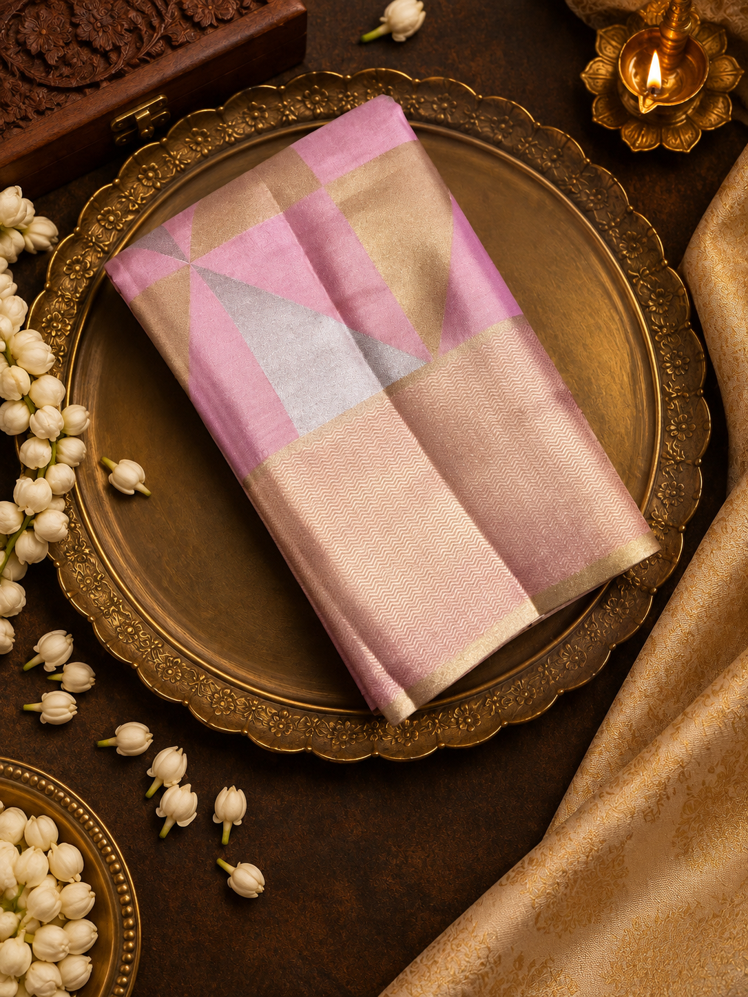 Premium Semi Bridal Tissue Silk Saree - DIAMOND6