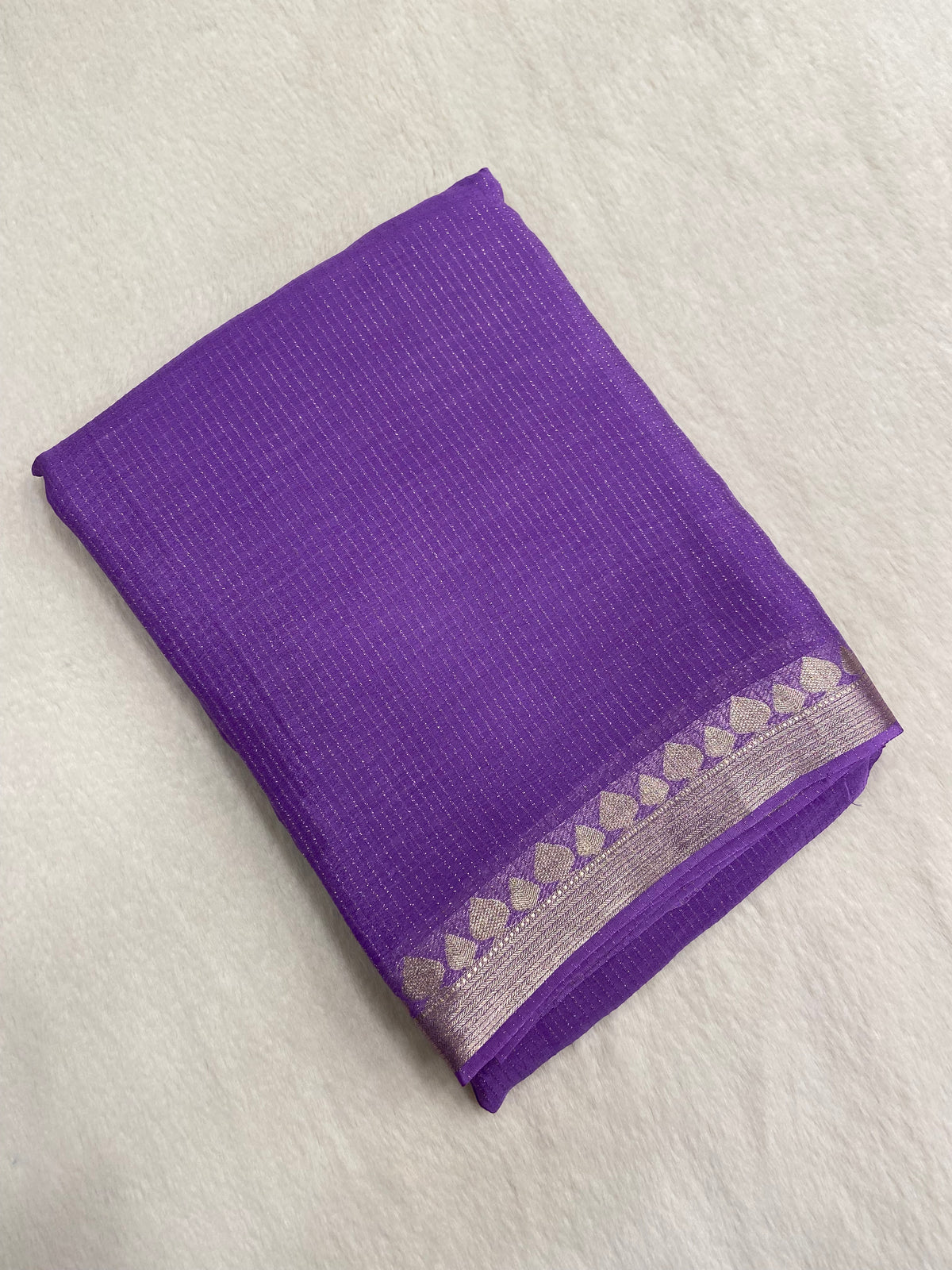Chiffon Semi Mysore Silk Saree