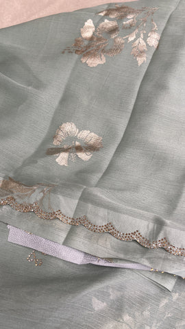 Premium Dola Silk With Border Work Saree💚