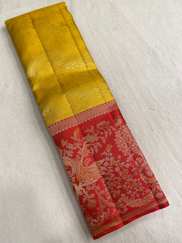 Pure Zari Handloom Kanjeevaram Silk Mark Certified Saree