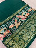 Premium Crepe Mysore Silk Saree With Embroidery - 903014