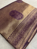 Premium tissue Kanjeevaram silk saree- Dark Lilac