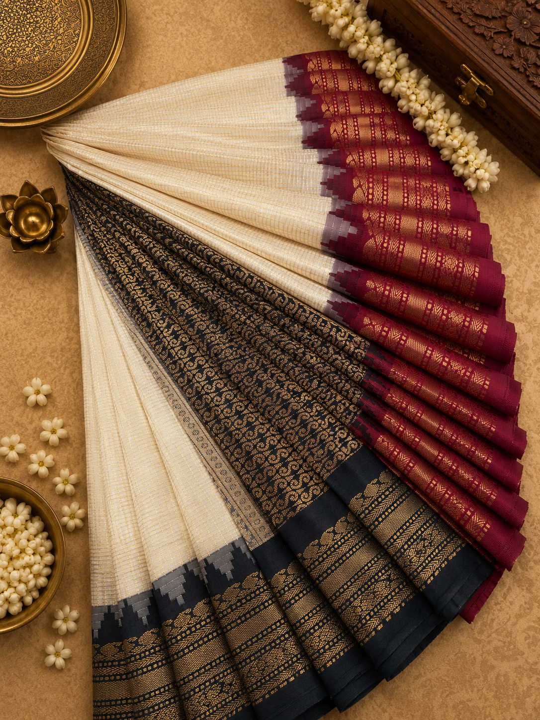 Premium Semi Gadwal Silk Saree
