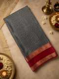 Pure  Mix Mysore Crepe Silk Saree in gingham checks