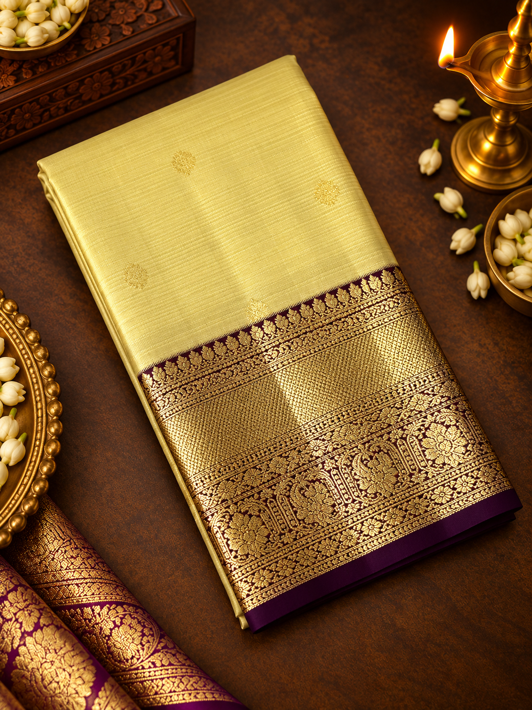 Premium Bridal Semi Kanchipuram Silk Saree - RF1306