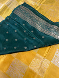 Pure Chinnon crepe Saree- 902541 Yellow