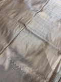 Premium quality semi tissue kanjeevaram silk saree- 902695 Off white