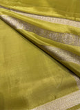 Pure Mix Mysore Crepe Silk Saree- 902032 Olive green