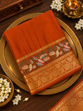 Premium Crepe Mysore Silk Saree With Embroidery - 902533
