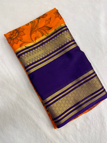 Premium Printed Semi Mysore Silk Saree