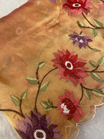 Premium tissue organza saree 🧡