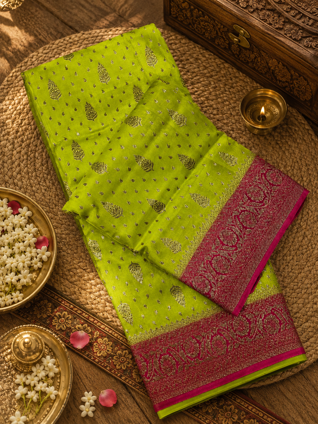 Pure mix crepe silk saree