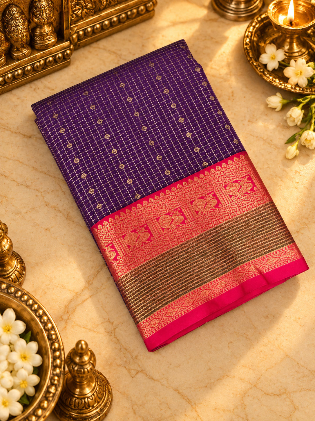 Premium Mini Kanchi Silk Saree- RF1362