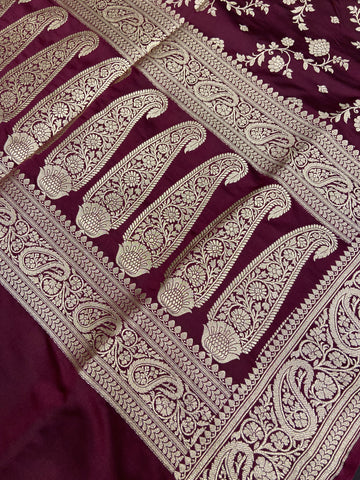 Premium Banarasi Crape Satin Silk Saree