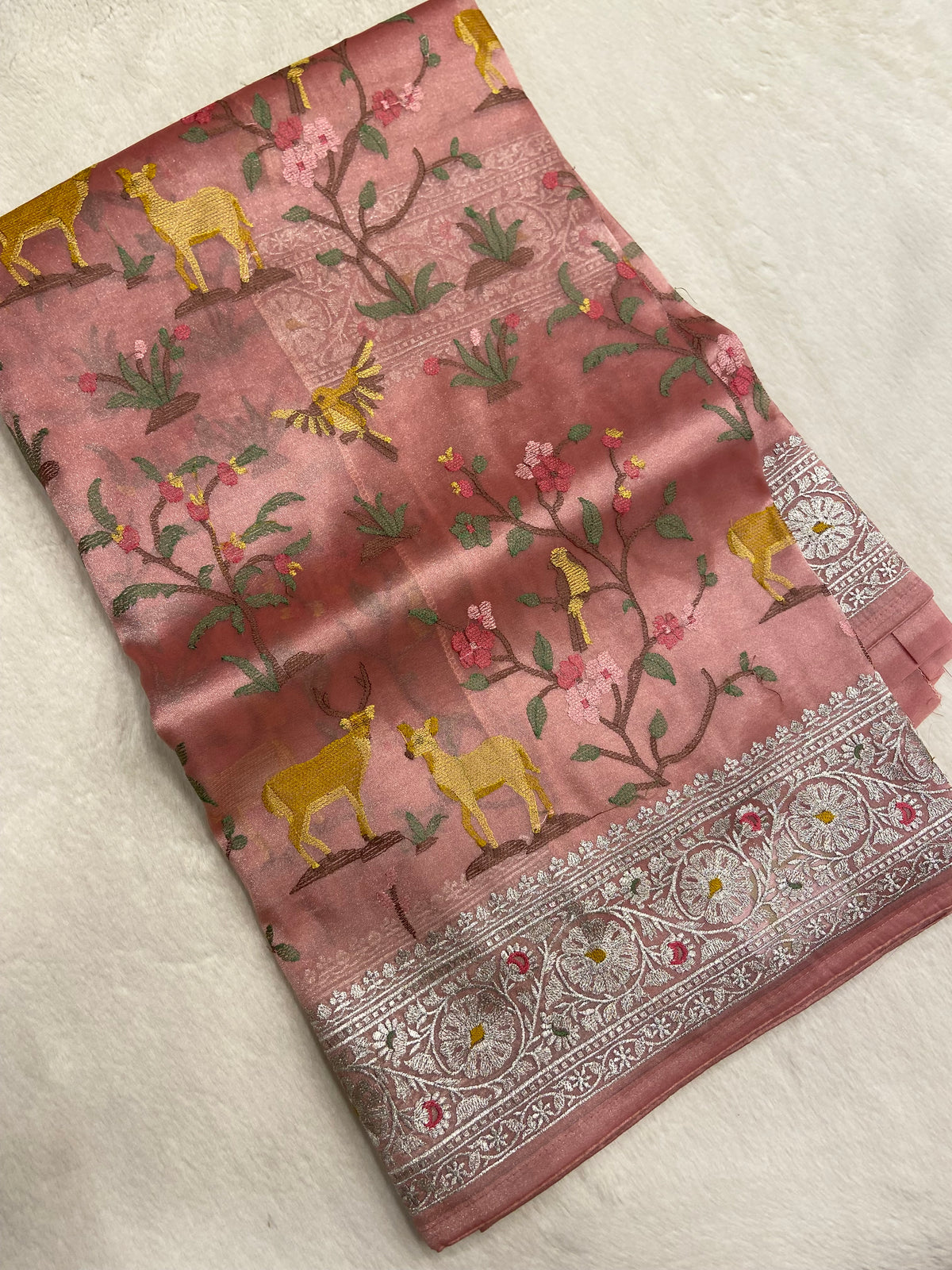 Pure tissue organza saree