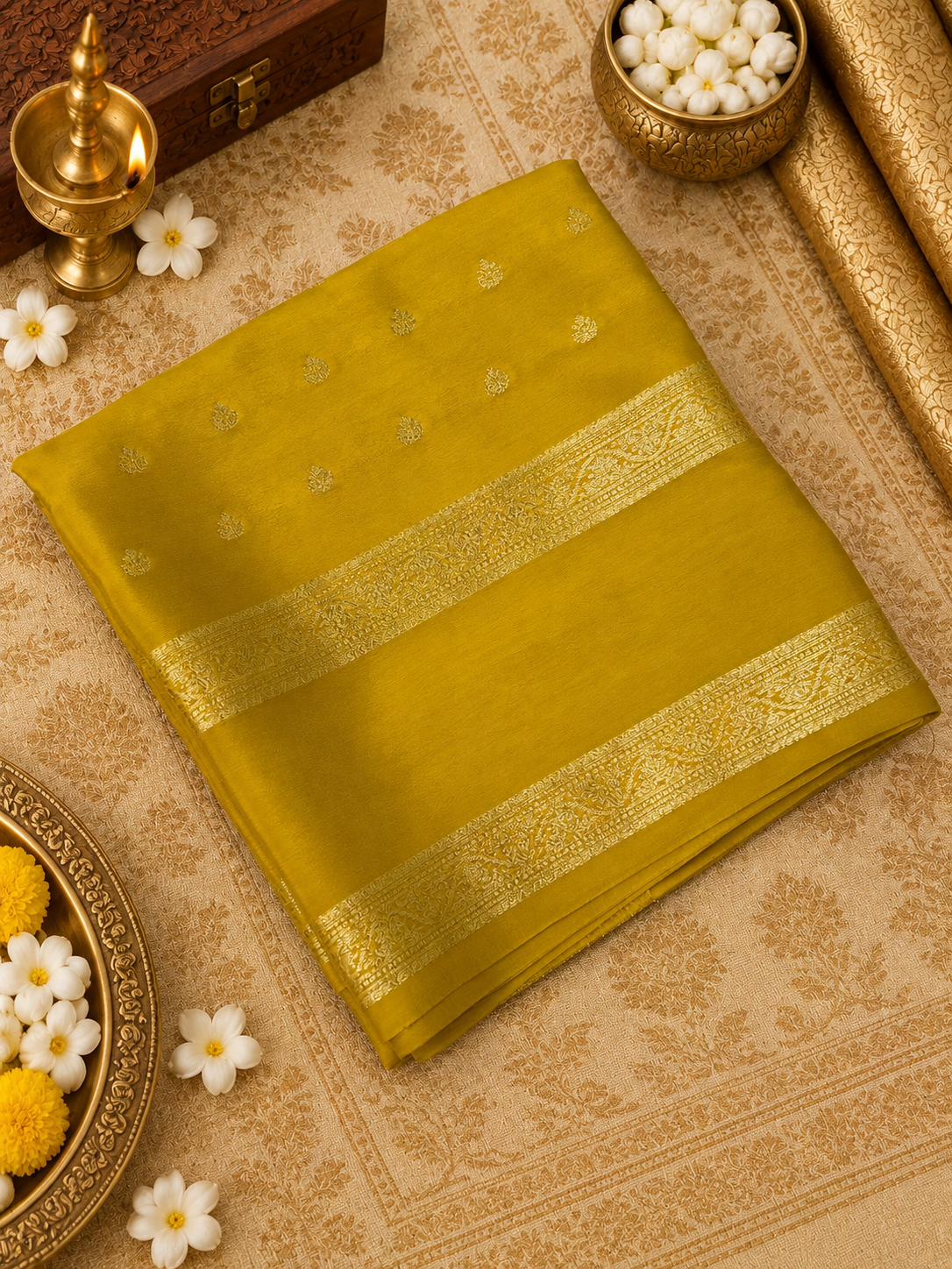 Pure Mix Crepe Mysore Silk Saree - 902030
