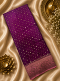 Pure mix crepe silk saree