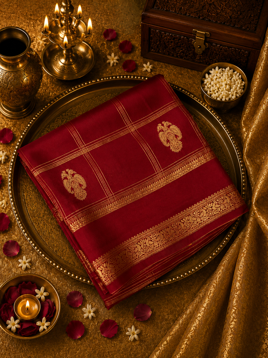 Pure Mix Crepe Mysore Silk Saree