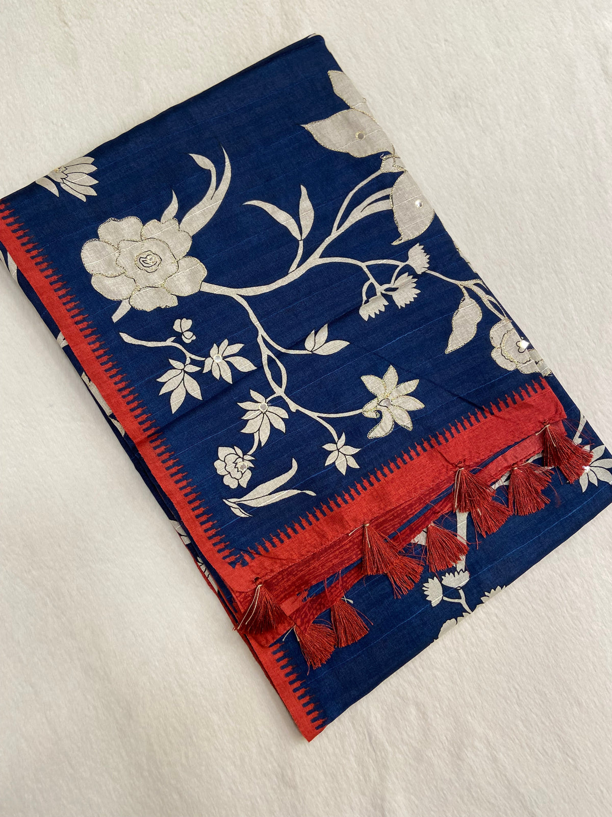 Premium Butter Silk Saree With Appliqué Zari💜