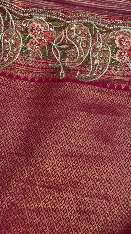 New concept in bridal soft tissue semi silk saree(lavender)