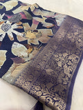 Premium Crepe designer Banarasi Silk Saree