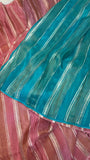 Pure Chinnon crepe Saree- 902563 Peachish pink