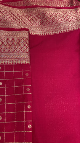 Pure Mix Crepe Mysore Silke Saree ✨