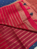 Premium crepe Tussar saree