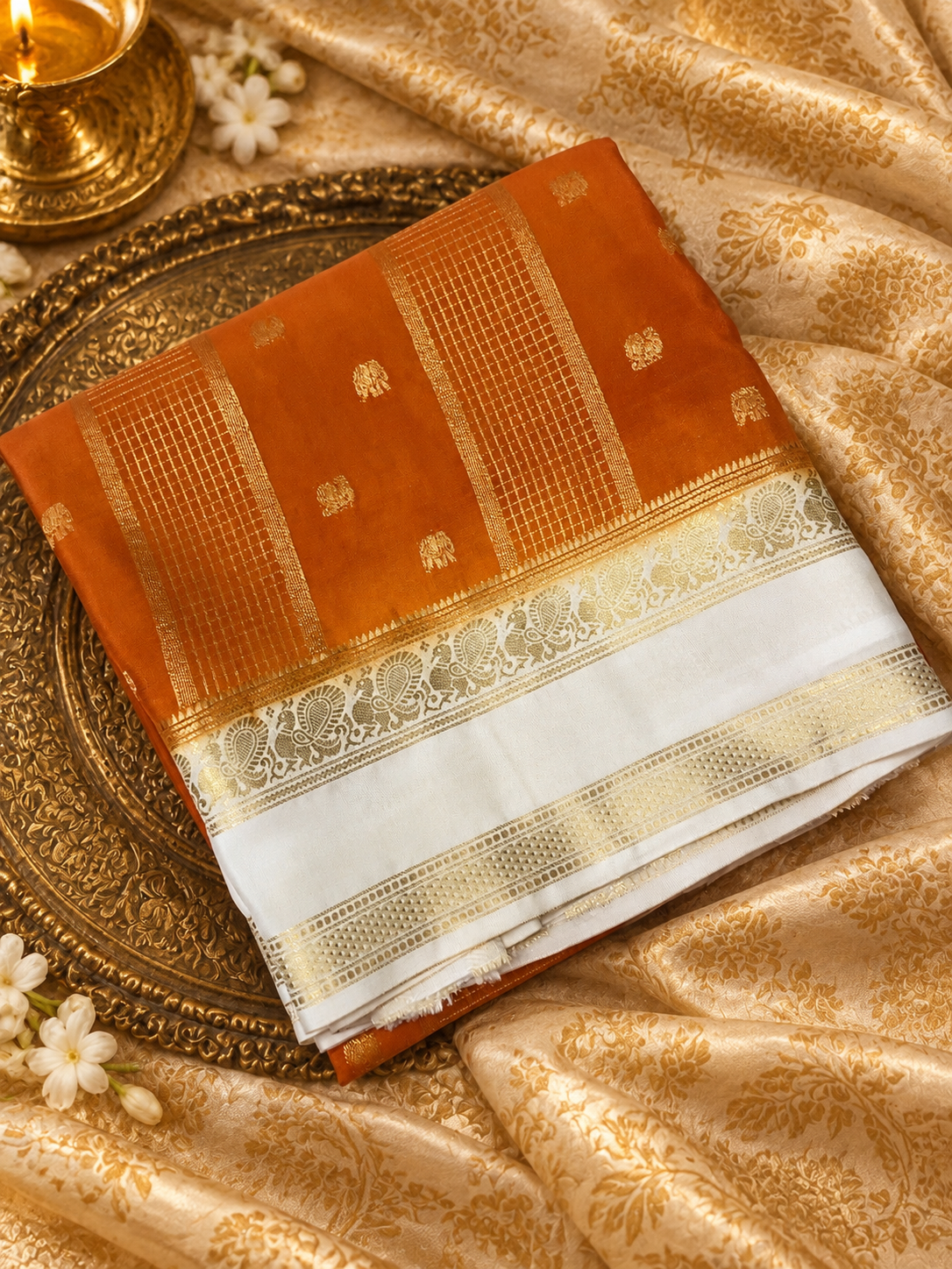 Pure Mix Mysore Crepe Silk Saree-902498