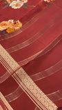 Pure Mix Printed Mysore Crepe Silk Saree