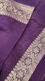 Premium Crepe Georgette Saree 💜