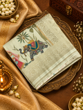 Premium Kalamkari Crepe Silk Saree - 902261