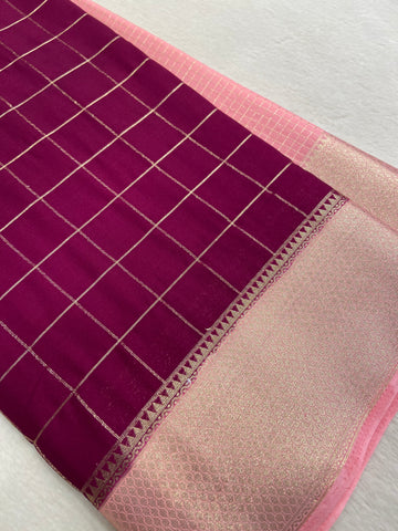 Pure Mix Crepe Mysore Silke Saree ✨