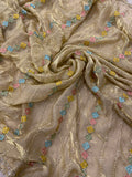 Premium Crush Organza Saree (Dark)
