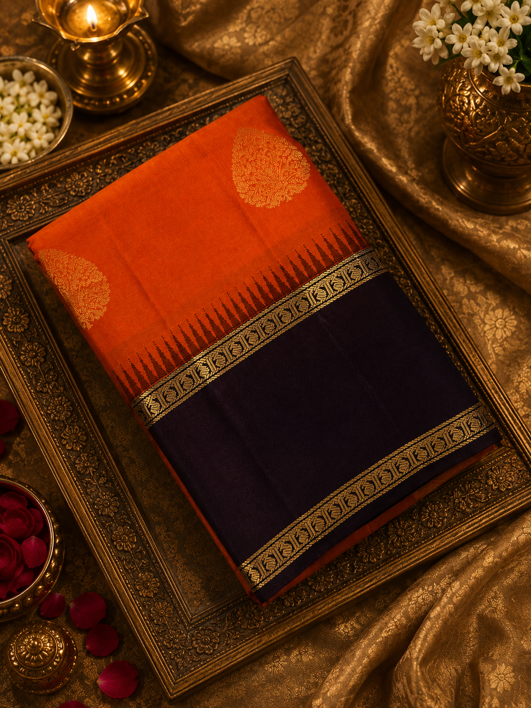 Pure Kanjeevaram Silk Saree- Silk mark certified