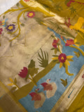 Premium Quality Tissue crepe silk in Paithani - 902691