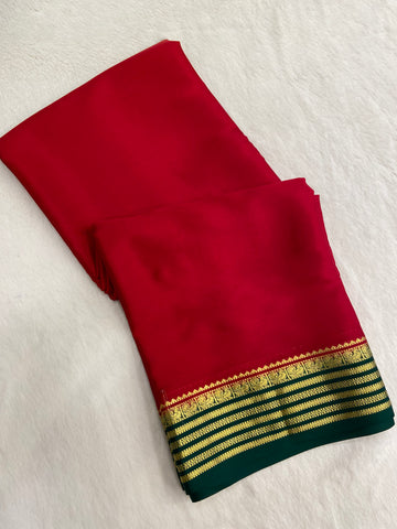Pure crepe mysore silk saree silk mark certified 80 GSM