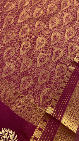 Premium wrinkle crepe silk saree