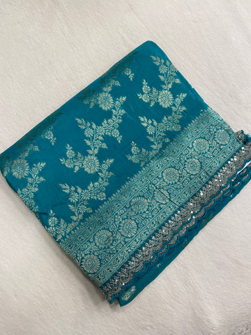 Pure Chinnon Saree✨